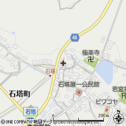 滋賀県東近江市石塔町824周辺の地図