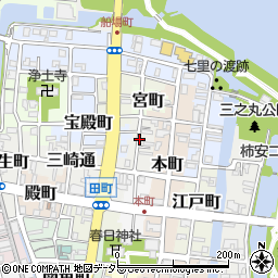 三重県桑名市風呂町周辺の地図