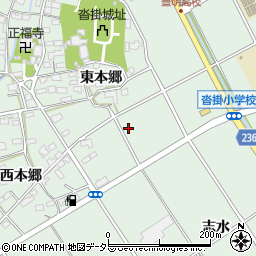 愛知県豊明市沓掛町東本郷周辺の地図