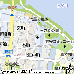 三重県桑名市川口町周辺の地図
