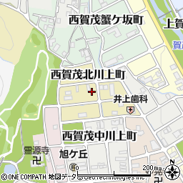 京都府京都市北区西賀茂北川上町周辺の地図