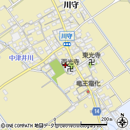滋賀県蒲生郡竜王町川守565-1周辺の地図