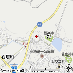 滋賀県東近江市石塔町822周辺の地図