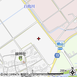 滋賀県東近江市横山町周辺の地図