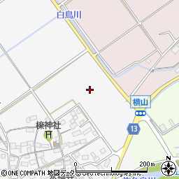 滋賀県東近江市横山町周辺の地図
