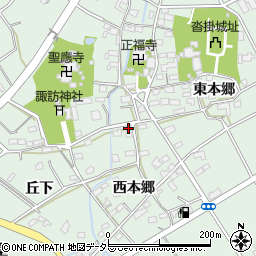 愛知県豊明市沓掛町西本郷58周辺の地図
