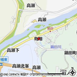 愛知県豊田市鍋田町（島畑）周辺の地図