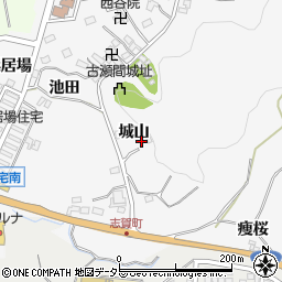 愛知県豊田市志賀町城山周辺の地図
