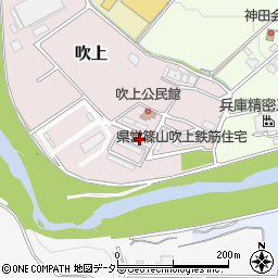 兵庫県丹波篠山市吹上周辺の地図