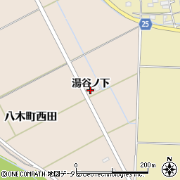 京都府南丹市八木町西田湯谷ノ下周辺の地図