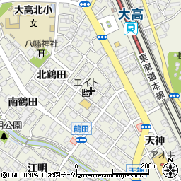 愛知県名古屋市緑区大高町鶴田周辺の地図