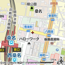 三重県桑名市有楽町周辺の地図