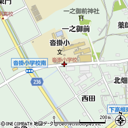 沓掛小学校周辺の地図