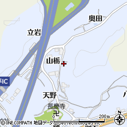愛知県豊田市松平志賀町山栃19周辺の地図