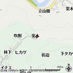 愛知県豊田市鍋田町栗木周辺の地図