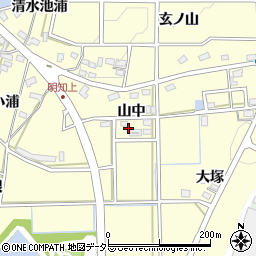 愛知県みよし市明知町周辺の地図