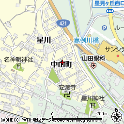 〒511-0914 三重県桑名市中山町の地図