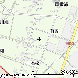 愛知県みよし市福田町有塚周辺の地図