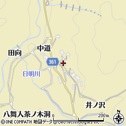 愛知県豊田市坂上町（中道）周辺の地図