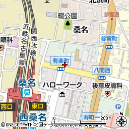 桑名東方簡易郵便局周辺の地図