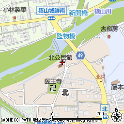 兵庫県丹波篠山市北141周辺の地図