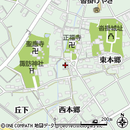 愛知県豊明市沓掛町西本郷121周辺の地図