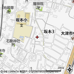 滋賀県大津市坂本3丁目13周辺の地図