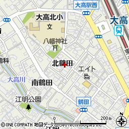 愛知県名古屋市緑区大高町北鶴田周辺の地図