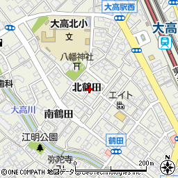 愛知県名古屋市緑区大高町（北鶴田）周辺の地図