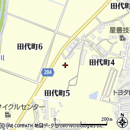 愛知県豊田市田代町周辺の地図