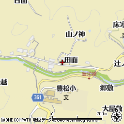 愛知県豊田市坂上町日面116周辺の地図