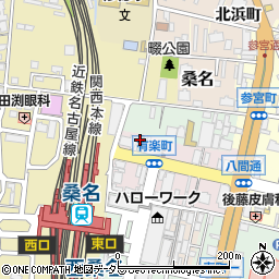 スーパーホテル桑名駅前周辺の地図