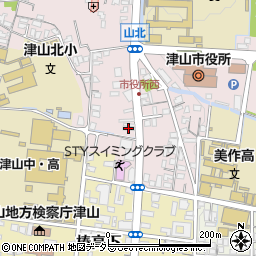 津山高校津山中学ゼミ周辺の地図