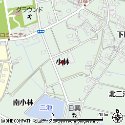愛知県みよし市打越町（小林）周辺の地図