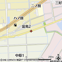 愛知県弥富市中原町伊勢田周辺の地図