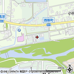 丹波篠山市役所　西新町浄水場周辺の地図