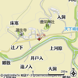 愛知県豊田市坂上町地蔵下16周辺の地図