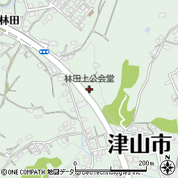 林田上公会堂周辺の地図