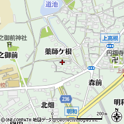 愛知県豊明市沓掛町薬師ケ根周辺の地図