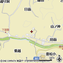 愛知県豊田市坂上町日面周辺の地図