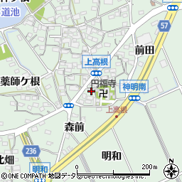 愛知県豊明市沓掛町上高根132周辺の地図
