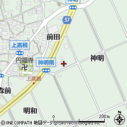 愛知県豊明市沓掛町神明周辺の地図