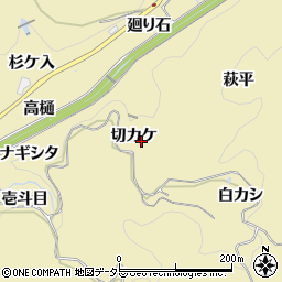 愛知県豊田市坂上町（切カケ）周辺の地図