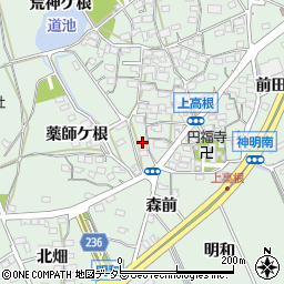 愛知県豊明市沓掛町上高根142周辺の地図
