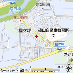 兵庫県丹波篠山市糯ケ坪22周辺の地図