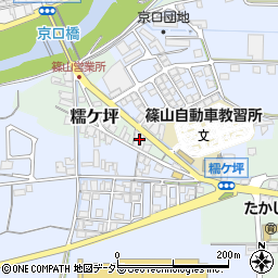 兵庫県丹波篠山市糯ケ坪22周辺の地図