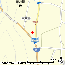 愛知県東栄町（北設楽郡）本郷（上岡本）周辺の地図