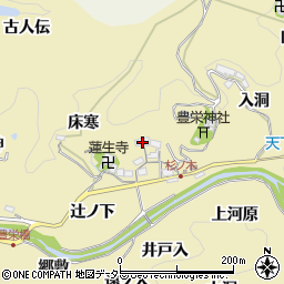 愛知県豊田市坂上町（中屋敷）周辺の地図