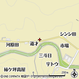 愛知県豊田市坂上町（道才）周辺の地図