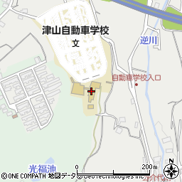 津山自動車学校周辺の地図